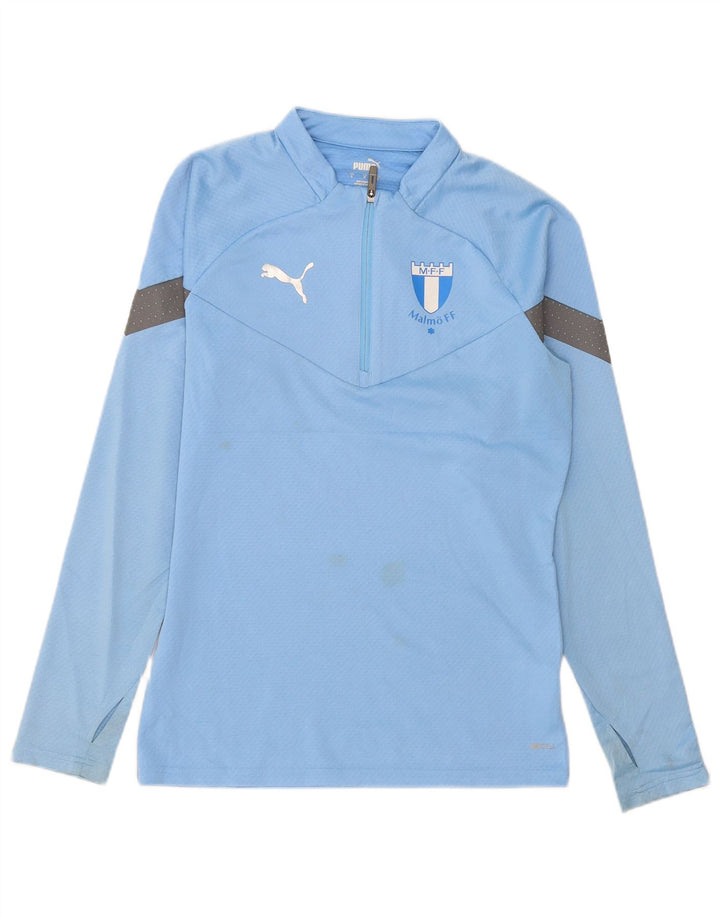 Top de trening Puma pentru bărbați, cu fermoar și gât, poliester color bloc