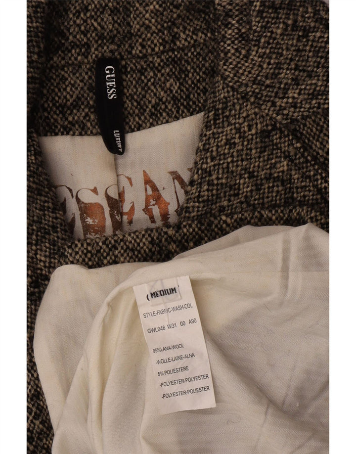 Palton pentru femei Guess UK 12, lână cu pete, gri mediu