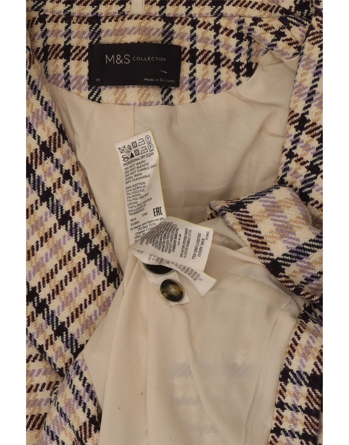 Marks & Spencer jachetă blazer pentru femei UK 10 mic, multicolore, carouri