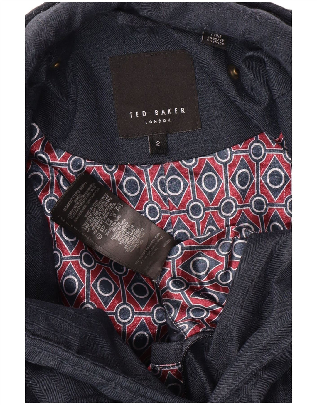 Jachetă matlasată pentru bărbați TED BAKER Mărimea 2 Mic Bleumarin Heringbone Classic