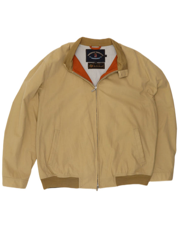 Amerigo Vespucci Bomber Jacket pentru bărbați UK 44 2XL Bej Poliester