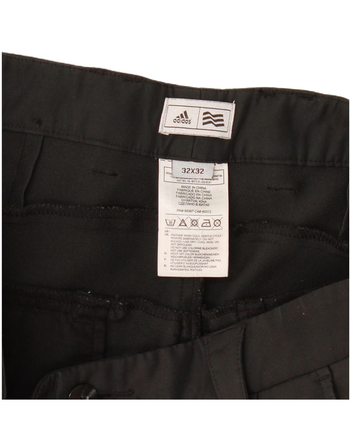 Pantaloni casual drepti pentru bărbați Adidas W32 L32 poliester negru