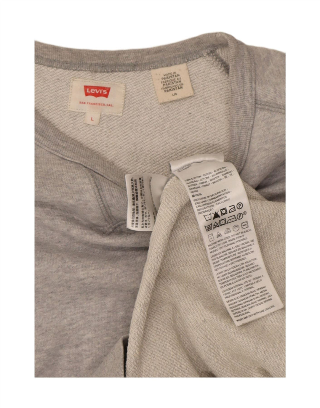 Pulover pentru bărbați Levi's Pulover mare, gri bumbac cu pete