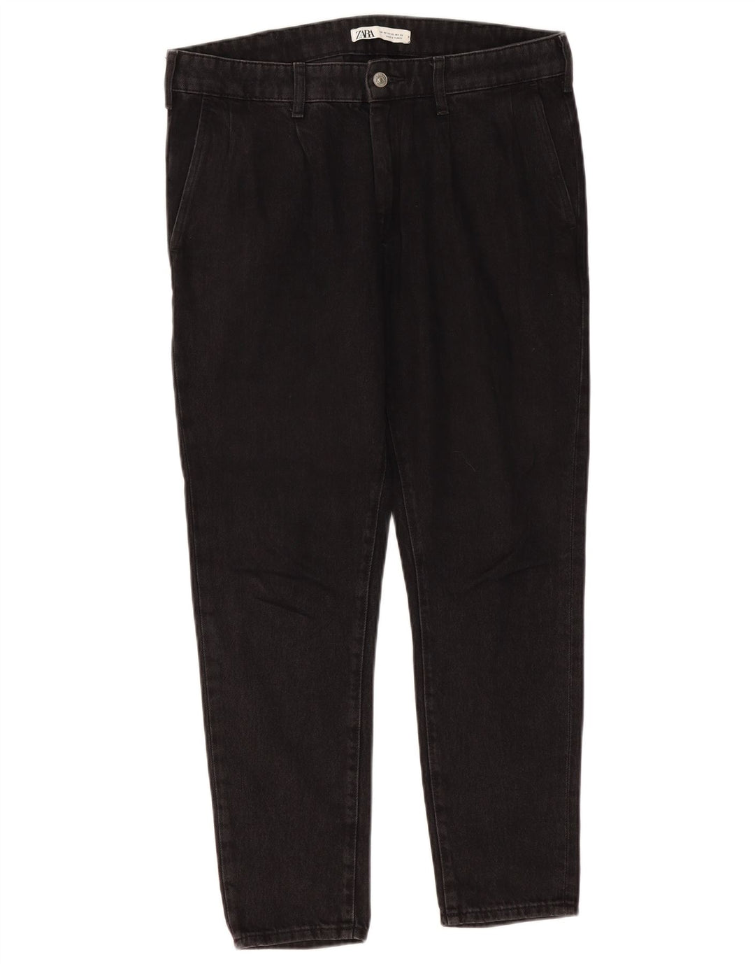 Blugi slim pentru bărbați ZARA EU 42 Large W32 L27 Bumbac negru