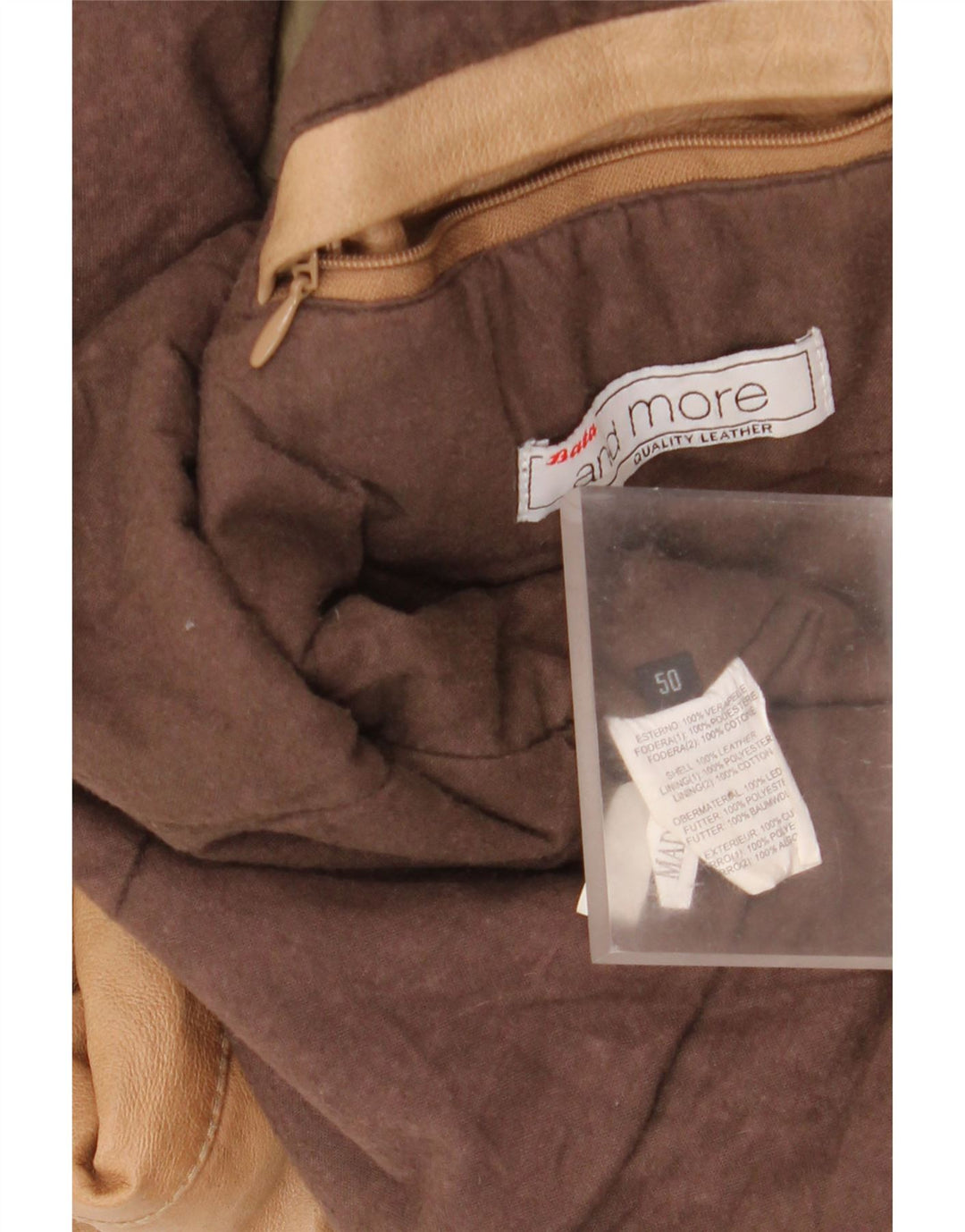 Jachetă din piele bărbați cu glugă Bata IT 50 din piele mare bej