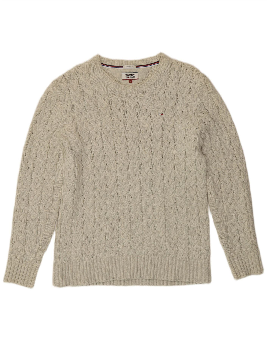 Pulover Tommy Hilfiger pentru bărbați, cu formă regulată, cu decolteu, alb mediu