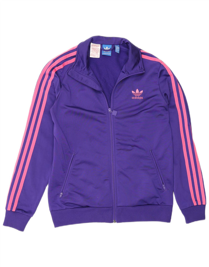 Jachetă Adidas Fete Trening Top 13-14 Ani Mov Poliester