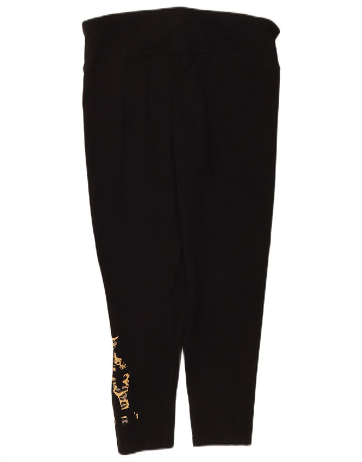 Leggings grafic Dkny pentru femei UK 14, mare, negru, bumbac