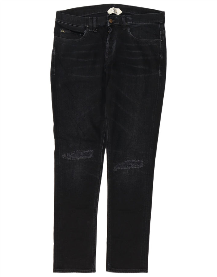 Blugi Slim Pentru Bărbați Cycle, Model Distressed, W34 L32, Negru, Bumbac