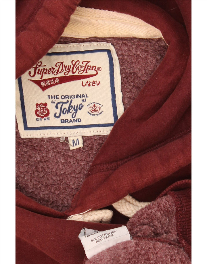Pulover Superdry pentru bărbați, bumbac burgundy mediu