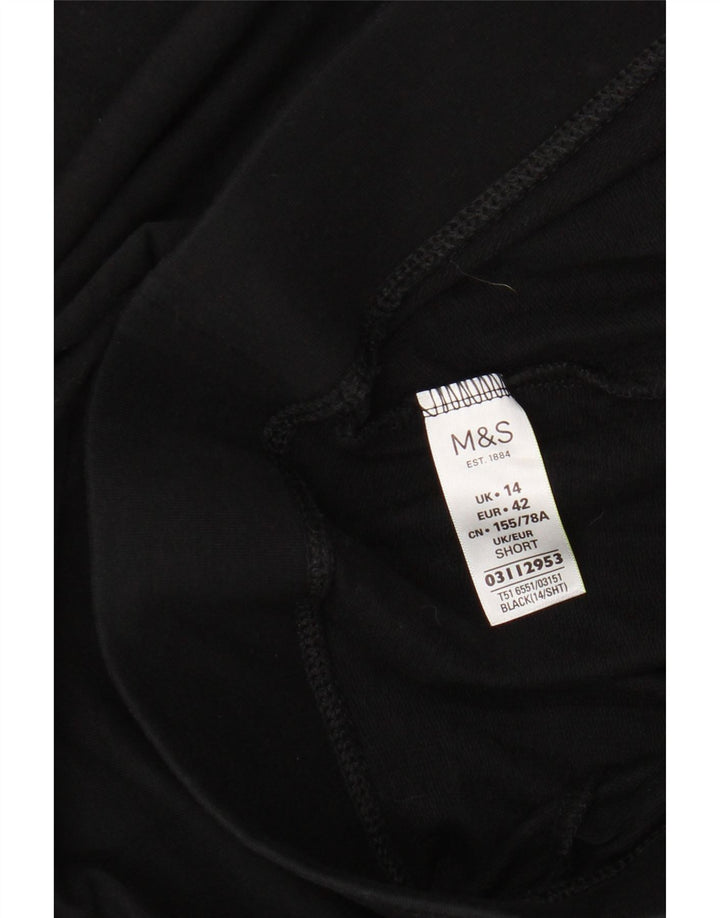 MARKS & SPENCER Leggings pentru femei UK 14, mare, negru, bumbac