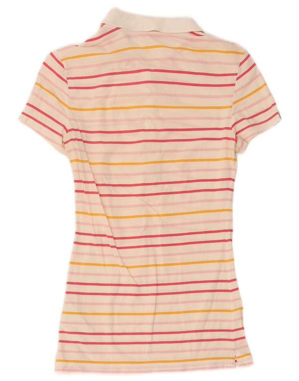 Tricou polo Nike pentru femei UK 4/6 XS, bumbac cu dungi albe