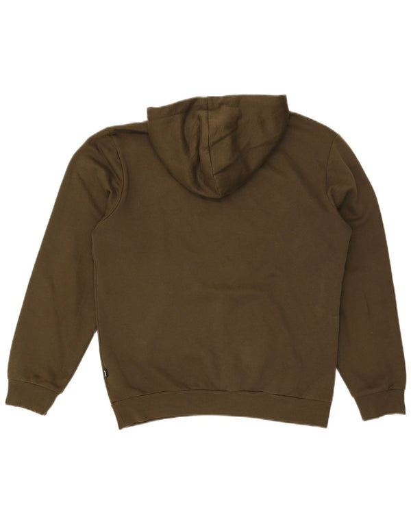 Pulover cu glugă grafic PUMA pentru bărbați, bumbac mic kaki