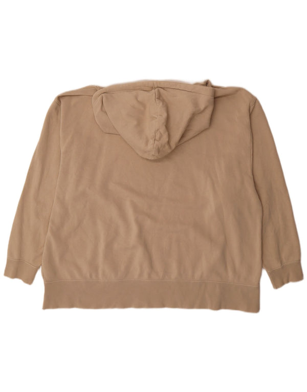Pulover supradimensionat cu glugă Nike pentru femei UK 22 2XL bumbac bej