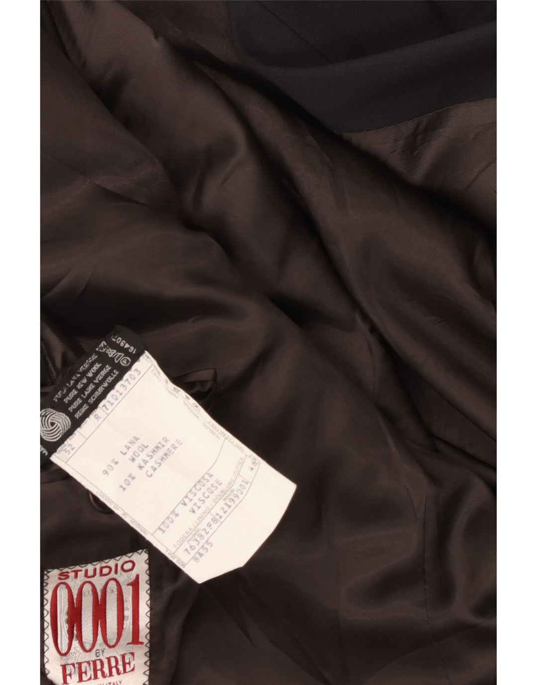 Ferre Jachetă pentru bărbați cu două piepturi IT 52 XL Lână virgină neagră