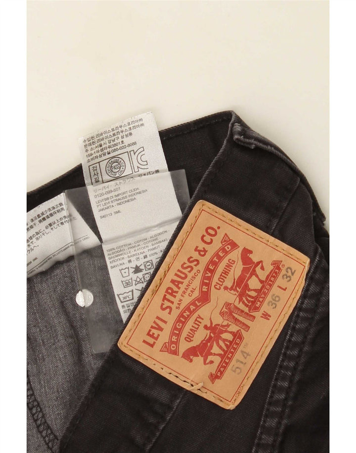 Blugi drepti pentru bărbați Levi's 514 W36 L32 bumbac negru