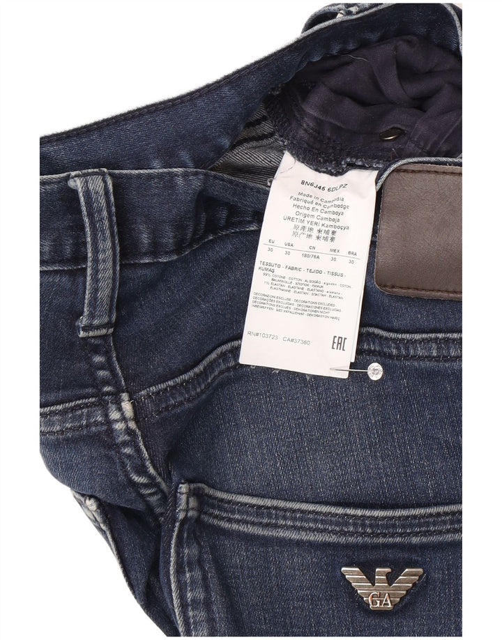 Blugi Slim Bărbați ARMANI L30 L32 Bumbac Albastru