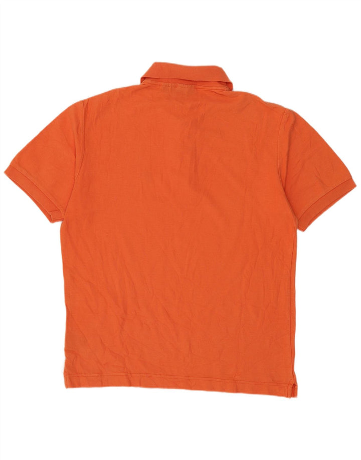 Tricou polo Fila pentru bărbați, bumbac portocaliu mediu
