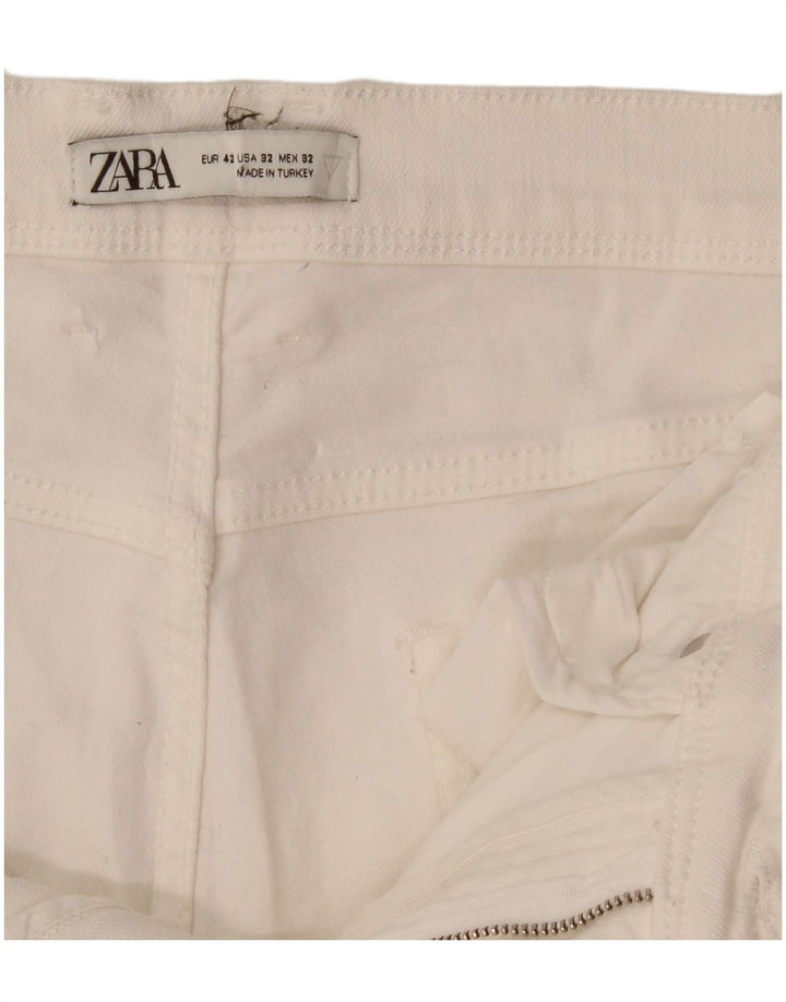 Blugi slim pentru bărbați Zara EU 42 Large W32 L29 Alb