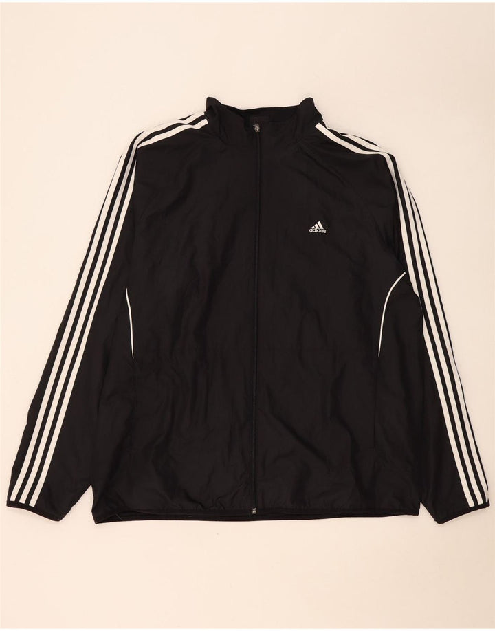 Jachetă de trening pentru bărbați Adidas XL, poliester negru