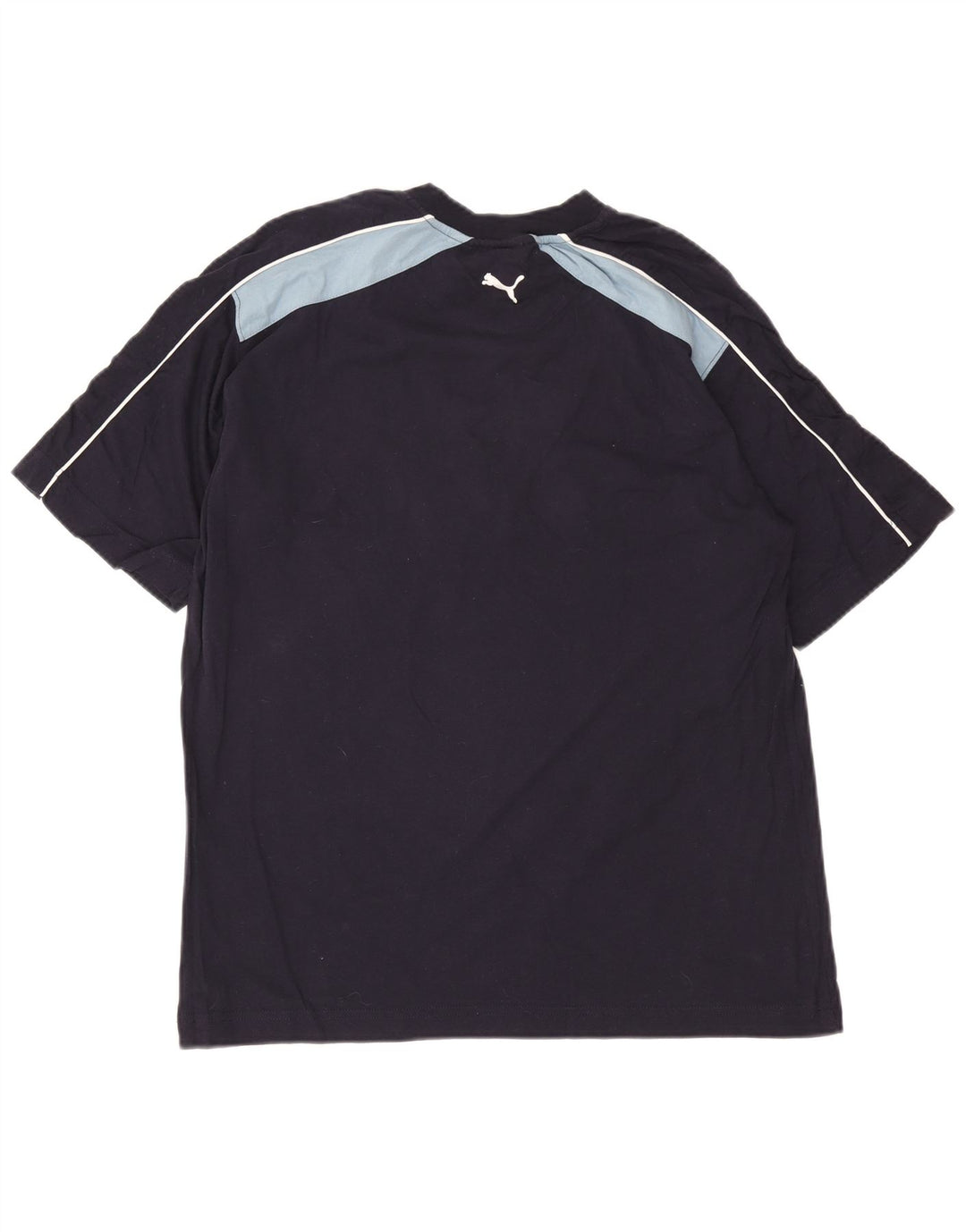 Tricou cu grafică Puma pentru bărbați Top mediu albastru bleumarin din bumbac color bloc
