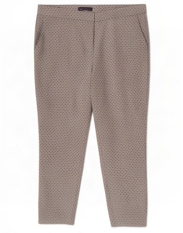 Pantaloni tăiați pentru femei Marks & Spencer UK 16 Large W36 L25 Gri Geometric