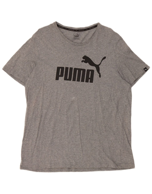 Tricou cu grafic Puma pentru bărbați Top 2XL, bumbac cu pete gri