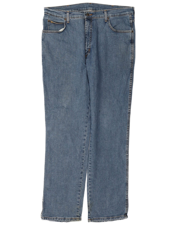 Blugi drepti Wrangler pentru bărbați Texas Stretch W38 L32 Bumbac albastru