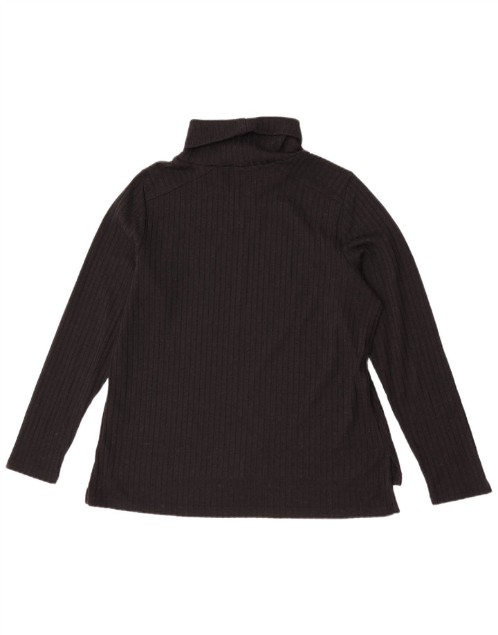 Pulover pentru femei Marks & Spencer cu gât rulat din poliester negru UK 18 XL