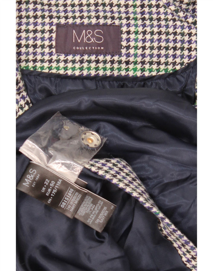 Pardesiu pentru femei Marks & Spencer UK 22 3XL bleumarin poliester picior de gață