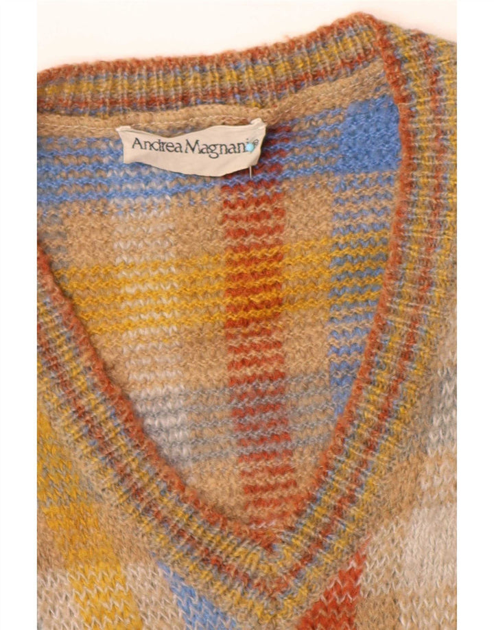 Vestă Vintage pentru bărbați, maiou mare, multicolor, carouri