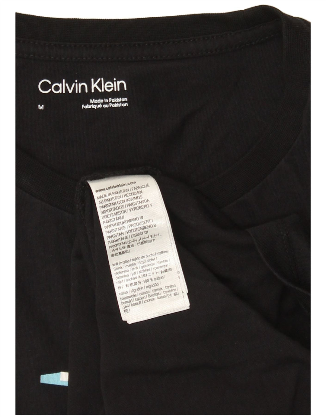 Tricou grafic Calvin Klein pentru bărbați Top mediu din bumbac negru