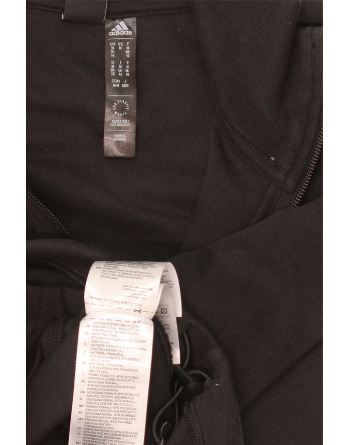 Pulover cu grafic supradimensionat Adidas pentru femei UK 12/14 Medium Negru