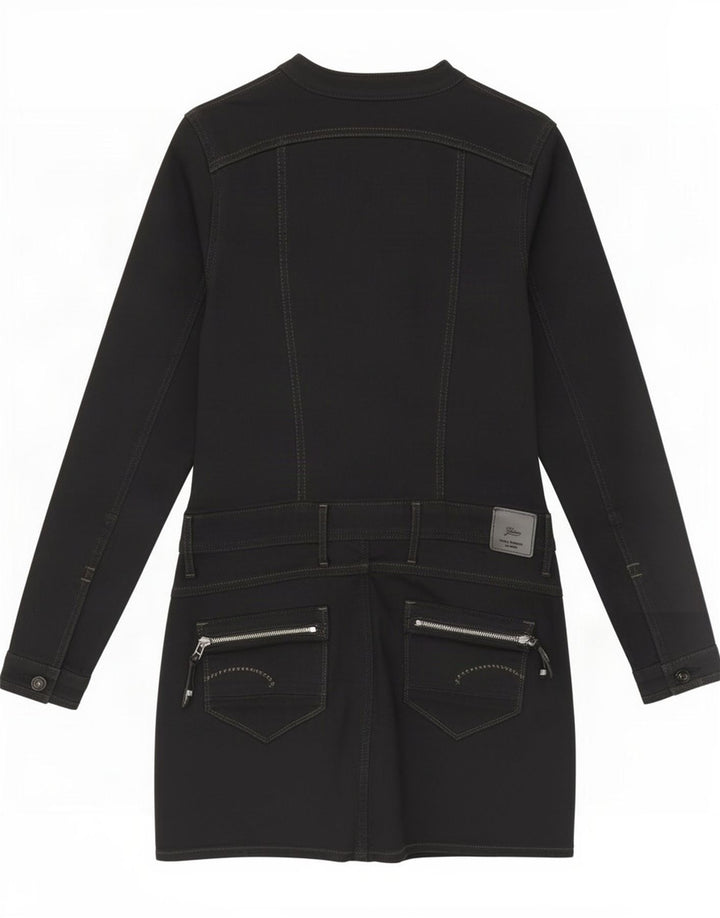 Rochie de bază cu mânecă lungă pentru femei G-Star UK 12 Bumbac mediu negru