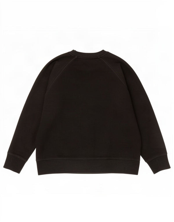 Dkny Womens Graphic Sweatshirt Jumper UK 14 Medium Black Cotton