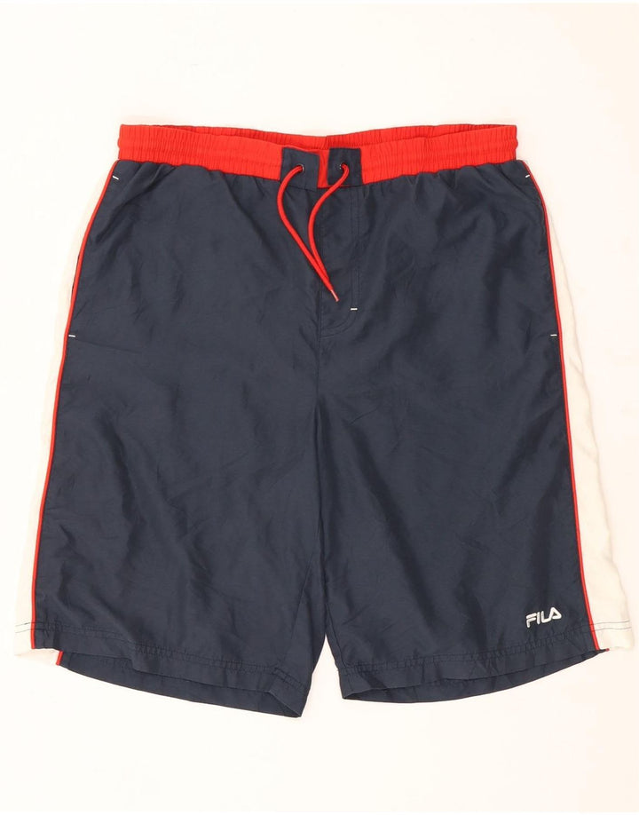 Pantaloni scurți de înot Fila pentru bărbați, mari, bleumarin, color block
