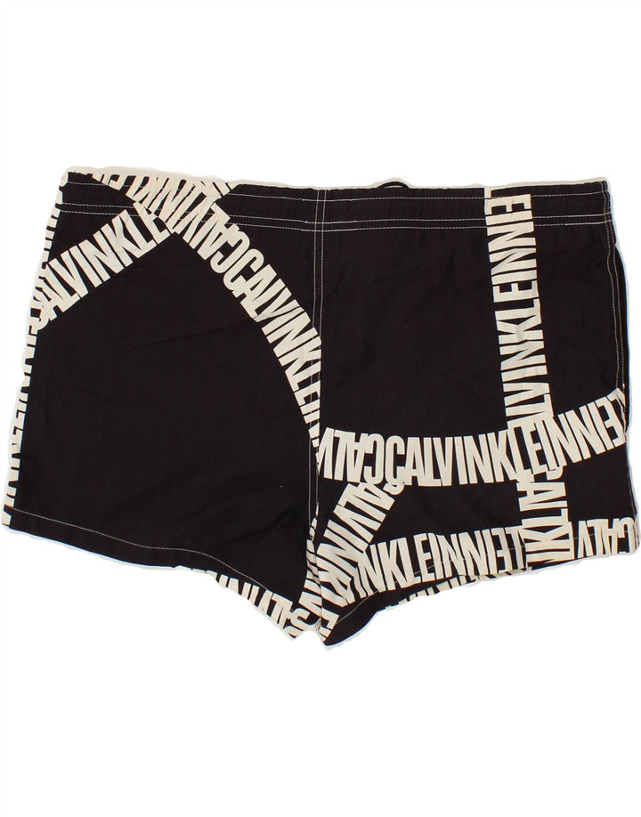 Pantaloni scurți de baie CALVIN KLEIN pentru bărbați, poliester negru mediu