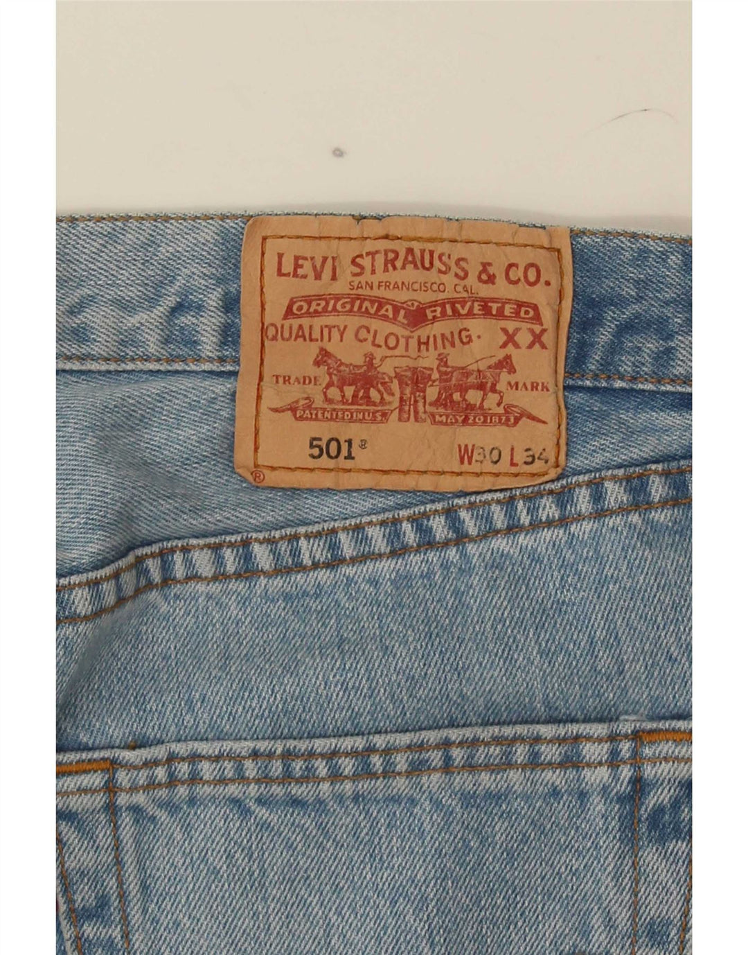 Blugi drepti pentru bărbați Levi's 501 W30 L30 albastru