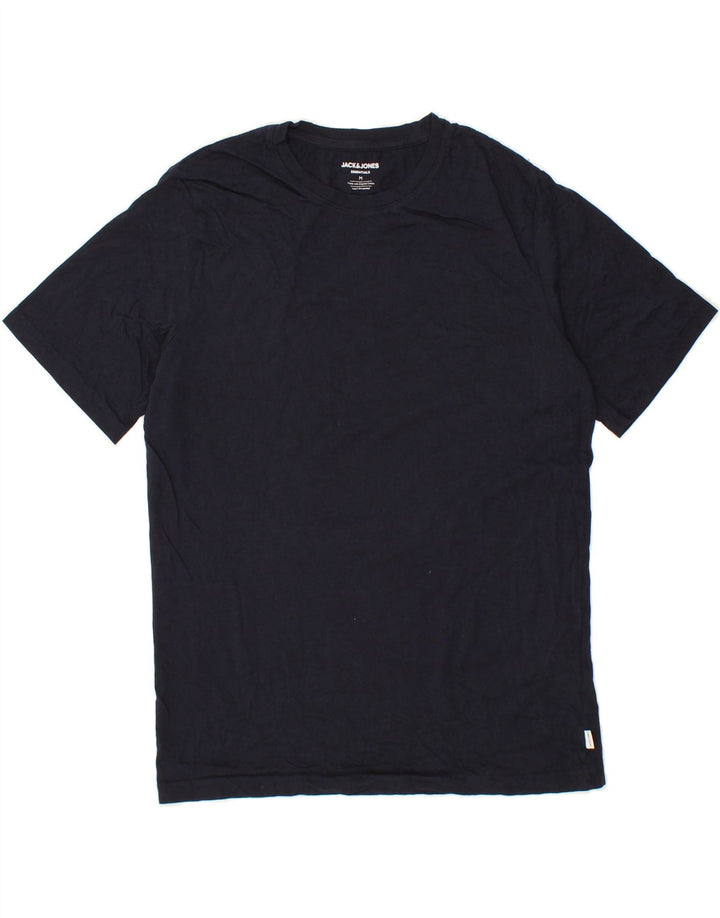 JACK & JONES Mens T-Shirt Top Medium Navy Blue Cotton Vintage Jack & Jones and Second-Hand Jack & Jones from Messina Hembry 