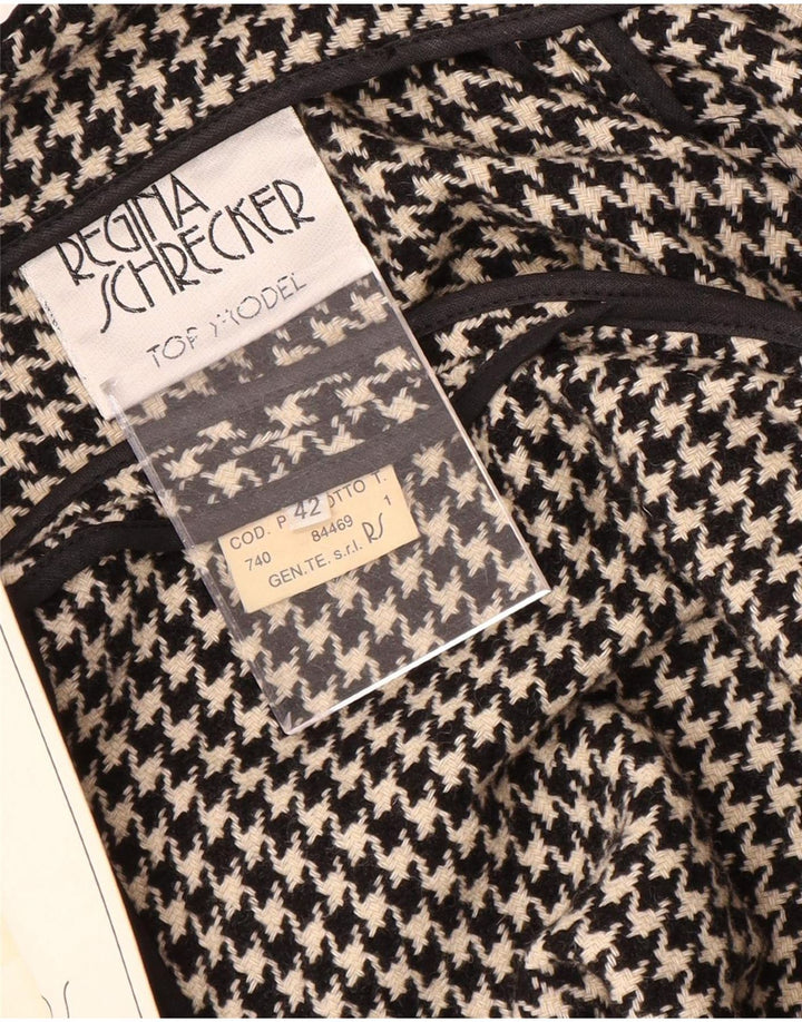 Palton Poncho Regina Schrecker pentru femei IT 42 Lână cu picior de gală mediu negru