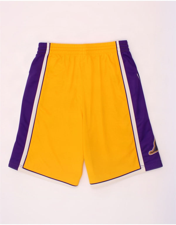 Pantaloni scurți sport Adidas pentru băieți Los Angeles Lakers 13-14 ani, galben color