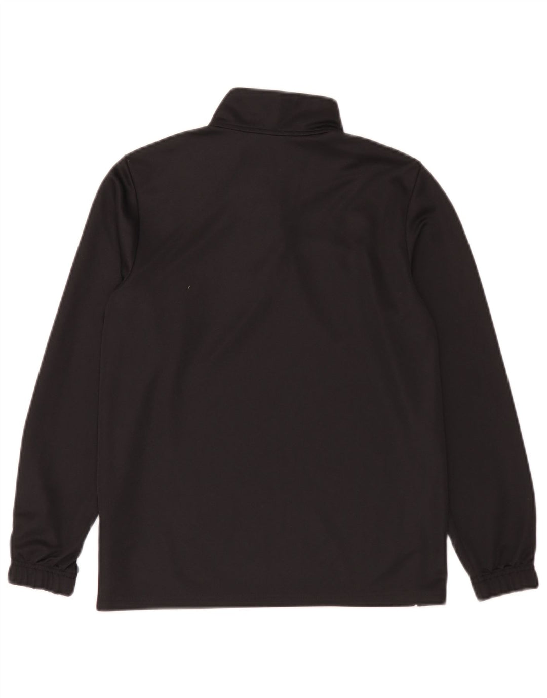 Adidas băieți Climalite Zip Neck Top cu mânecă lungă 11-12 ani poliester negru