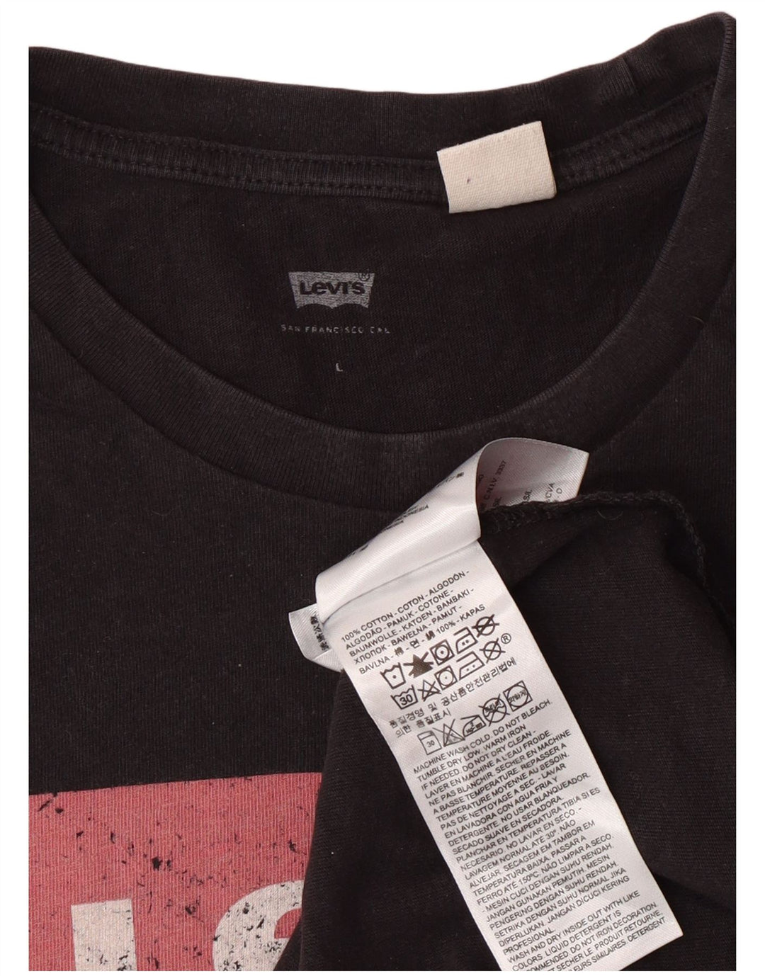 Tricou grafic pentru femei LEVI'S Top UK 16, mare, negru, bumbac