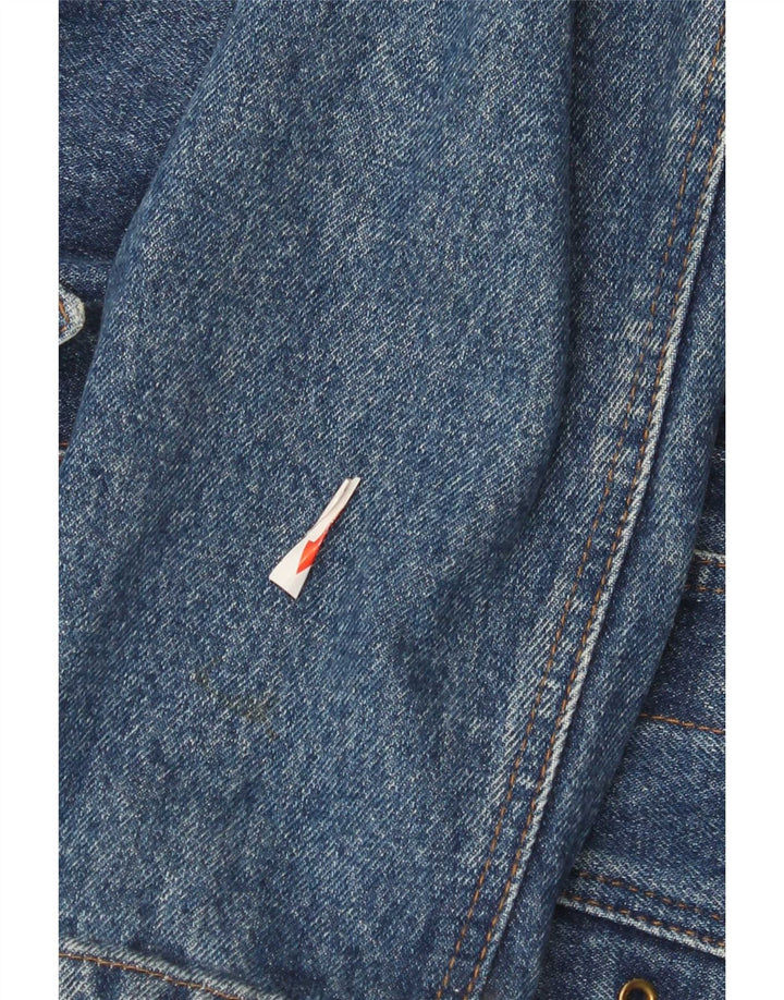 Doringo Jachetă de denim crop pentru femei UK 10 Small Blue Bumbac