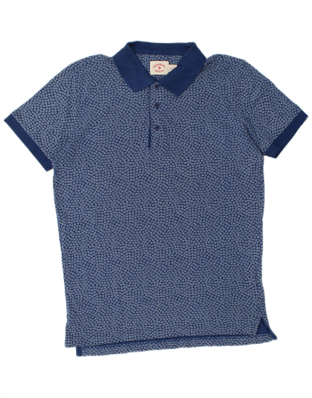 Tricou polo Brooks Brothers pentru bărbați, bumbac floral, albastru mediu