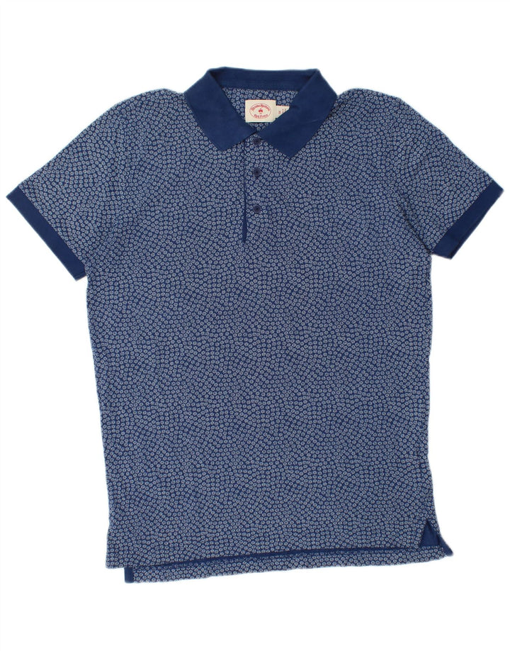 Tricou polo Brooks Brothers pentru bărbați, bumbac floral, albastru mediu