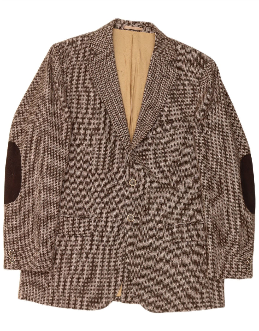 Blazer Massimo Dutti pentru bărbați, cu 2 nasturi, EU 52, mare, maro, oase