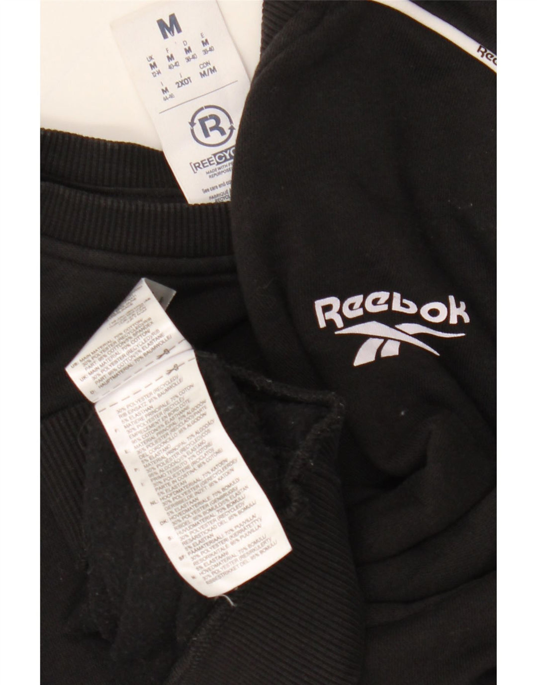 Reebok Jumper oversize Crop pentru femei UK 12/14 Medium Black