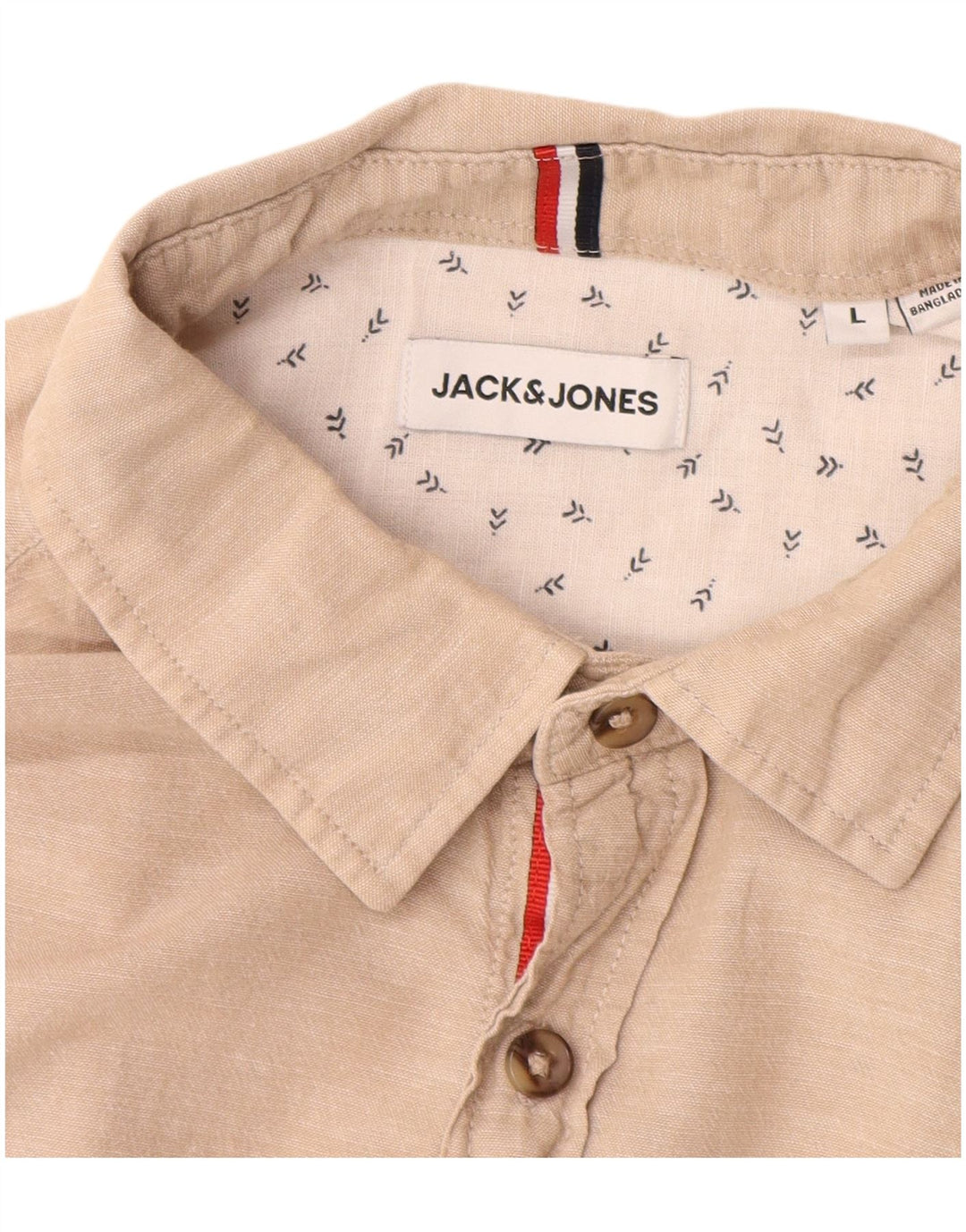 Cămașă Jack & Jones pentru bărbați, mare, bej, bumbac