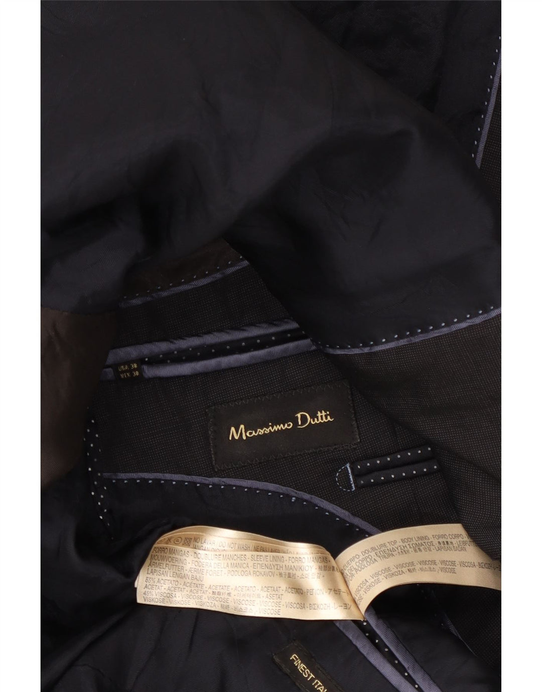 Blazer Massimo Dutti pentru bărbați, cu 2 nasturi, EU 48, acetat, gri mediu